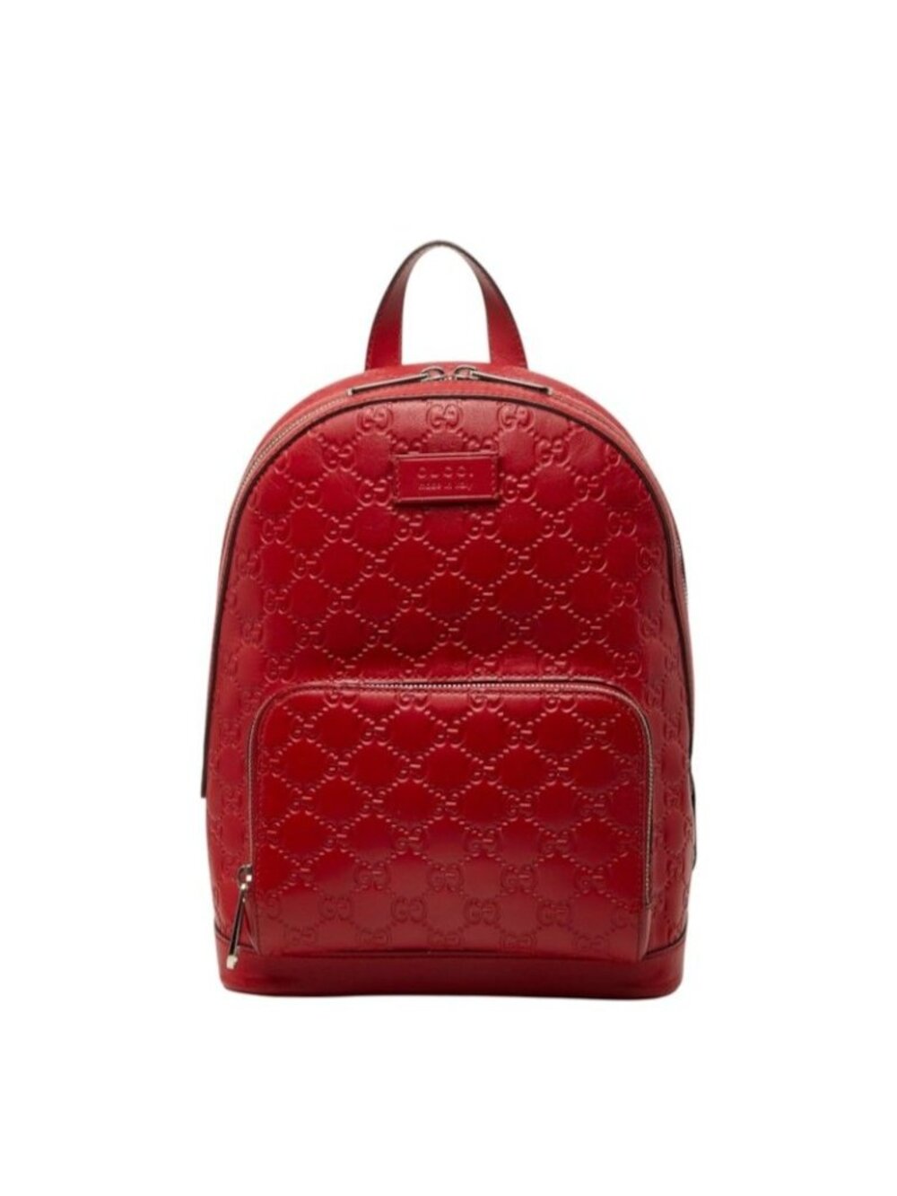 Gucci Guccissima Backpack Red Leather